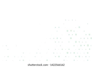 Light Green vector backdrop with dots, spots, cubes. Colorful gradient with circles, rectangles on abstract backdrop. Completely new template for your brand book.