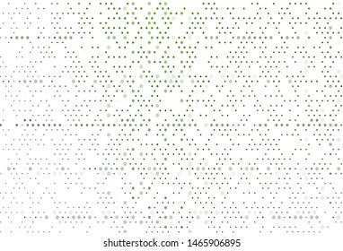 Light Green vector backdrop with dots. Blurred decorative design in abstract style with bubbles. Template for your brand book.