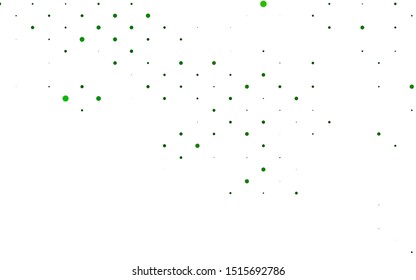 Light Green vector backdrop with dots. Abstract illustration with colored bubbles in nature style. Pattern for beautiful websites.