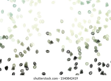 Light Green vector backdrop with dots. Abstract illustration with colored bubbles in nature style. Completely new template for your brand book.