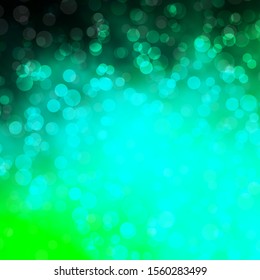 Light Green vector backdrop with dots. Colorful illustration with gradient dots in nature style. Design for your commercials.