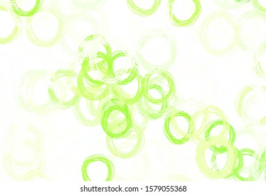 Light Green vector backdrop with dots. Beautiful colored illustration with blurred circles in nature style. Pattern for beautiful websites.