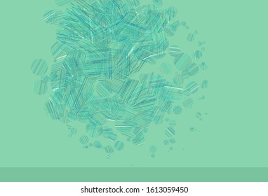 Light Green vector backdrop with dots. Glitter abstract illustration with blurred drops of rain. Design for your business advert.