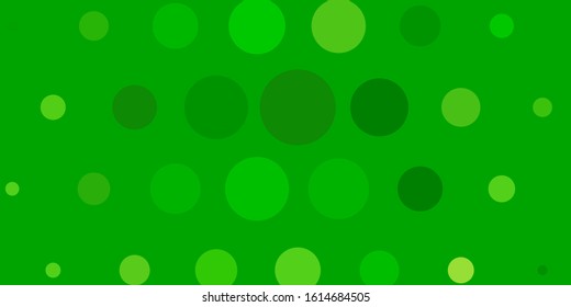 Light Green vector backdrop with dots. Abstract illustration with colorful spots in nature style. Pattern for wallpapers, curtains.