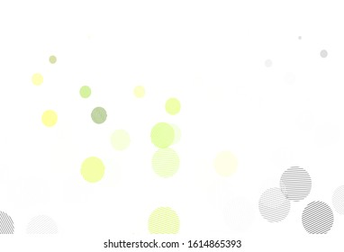 Light Green vector backdrop with dots. Modern abstract illustration with colorful water drops. Pattern for textures of wallpapers.