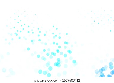 Light Green vector backdrop with dots. Beautiful colored illustration with blurred circles in nature style. Pattern for ads, leaflets.