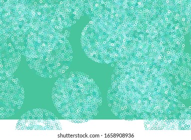 Light Green vector backdrop with dots. Illustration with set of shining colorful abstract circles. Design for poster, banner of websites.