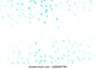 Light Green vector backdrop with dots. Illustration with set of shining colorful abstract circles. Pattern for ads, leaflets.