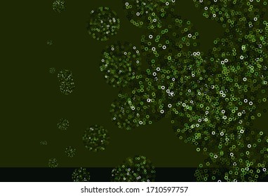 Light Green vector backdrop with dots. Illustration with set of shining colorful abstract circles. Pattern for beautiful websites.