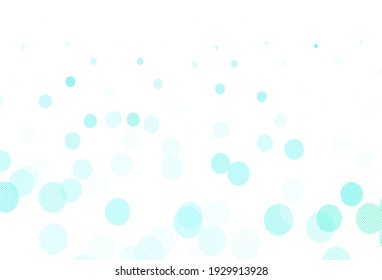 Fondo vectorial de color verde claro con puntos. Ilustración abstracta con burbujas de colores al estilo natural. Nueva plantilla para tu libro de marcas.