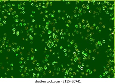 Light Green vector backdrop with dots. Abstract illustration with colored bubbles in nature style. Design for posters, banners.