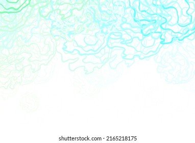 Light Green vector backdrop with dots, lines. Decorative design in abstract style with bubbles, lines. Pattern for ads, leaflets.