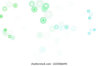 Light Green vector backdrop with dots. Beautiful colored illustration with blurred circles in nature style. New template for your brand book.