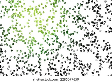 Fondo vectorial de color verde claro con puntos. Ilustración con un conjunto de círculos abstractos de colores brillantes. Plantilla completamente nueva para su libro de marca.