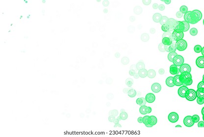 Light Green vector backdrop with dots. Abstract illustration with colored bubbles in nature style. Pattern for ads, leaflets.