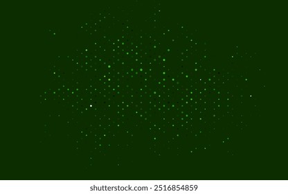 Light Green vector backdrop with dots. Blurred bubbles on abstract background with colorful gradient. Pattern for ads, booklets.