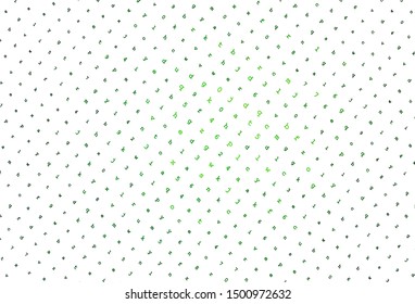 Light Green vector backdrop with english symbols. Modern geometrical illustration with ABC english symbols. Best design for a college poster, banner.