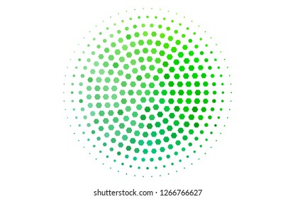 Light Green vector backdrop with hexagons. Colorful hexagons on white backdrop. New template for your brand book.