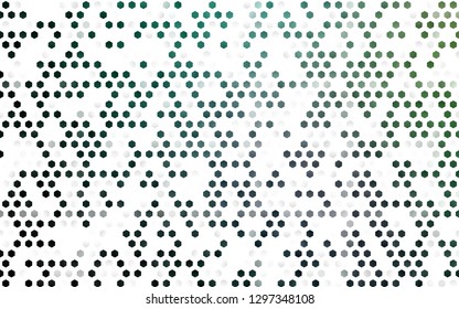 Light Green vector backdrop with hexagons. Colorful hexagons on white backdrop. Beautiful design for your business advert.