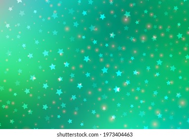 Light Green vector backdrop in holiday style. Colorful illustration with Christmas simbols and signs. Pattern for ads, poster, banner of books.