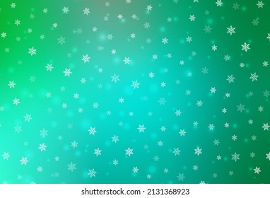 Light Green vector backdrop in holiday style. Colorful illustration with Christmas simbols and signs. Smart design for promotion of university.