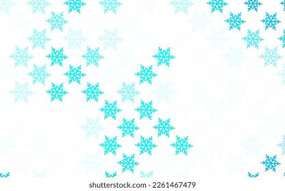 Light Green vector backdrop in holiday style. Simple gradient illustration with Christmas attributes. Pattern for school, grammar websites.