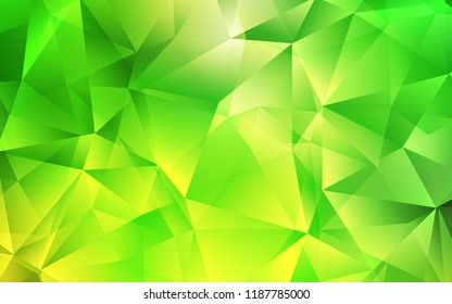 Light Green vector backdrop with lines, triangles. Glitter abstract illustration with triangular shapes. The template can be used as a background.