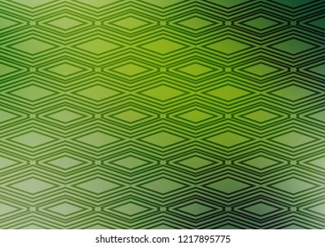 Light Green vector backdrop with lines, cubes. Colorful illustration with lines, cubes on abstract template. Best design for your ad, poster, banner.