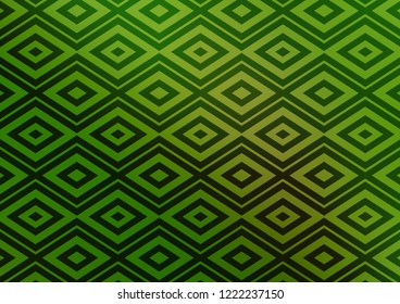 Light Green vector backdrop with lines, cubes. Glitter abstract illustration with colorful lines, rhombuses. Pattern for business booklets, leaflets.