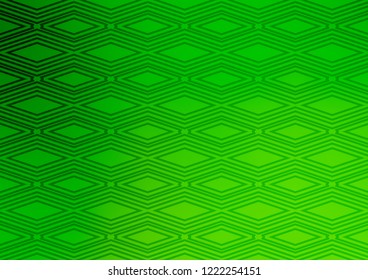 Light Green vector backdrop with lines, cubes. Modern geometric abstract illustration with lines, squares. Pattern for ads, posters, banners.