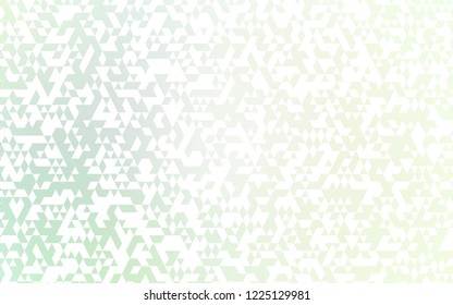 Light Green vector backdrop with lines, triangles. Decorative design in abstract style with triangles. Pattern can be used for websites.