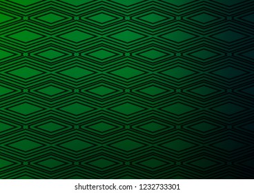 Light Green vector backdrop with lines, cubes. Modern geometric abstract illustration with lines, squares. Best design for your ad, poster, banner.