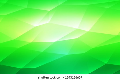 Light Green vector backdrop with lines, triangles. Beautiful illustration with triangles in nature style. Pattern for commercials.