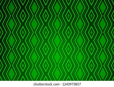 Light Green vector backdrop with lines, cubes. Colorful decorative design in simple style with lines, rhombuses. Pattern for business booklets, leaflets.