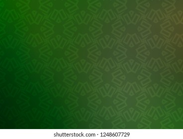Light Green vector backdrop with lines, rhombus. Decorative design in abstract style with lines, cubes. Template for wallpapers.