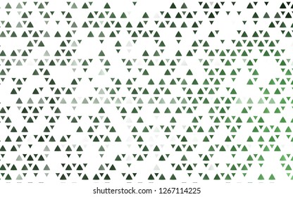 Light Green vector backdrop with lines, triangles. Triangles on abstract background with colorful gradient. Template for wallpapers.