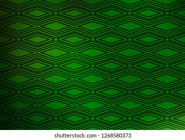 Light Green vector backdrop with lines, cubes. Glitter abstract illustration with colorful lines, rhombuses. Pattern for websites, landing pages.