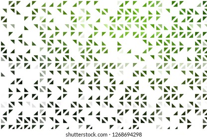 Light Green vector backdrop with lines, triangles. Illustration with set of colorful triangles. Smart design for your business advert.