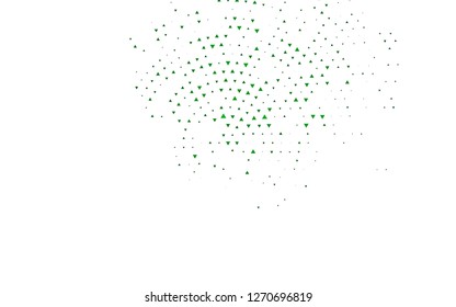Light Green vector backdrop with lines, triangles. Glitter abstract illustration with triangular shapes. Smart design for your business advert.