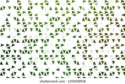 Light Green vector backdrop with lines, triangles. Illustration with set of colorful triangles. Pattern for busines ad, booklets, leaflets