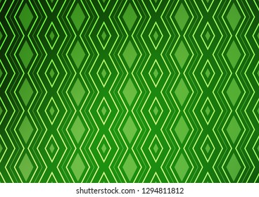 Light Green vector backdrop with lines, cubes. Modern geometric abstract illustration with lines, squares. Pattern for business booklets, leaflets.