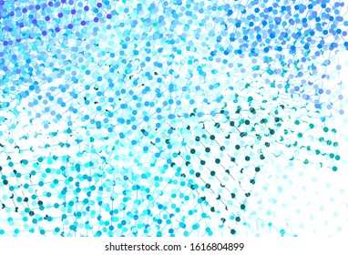 Light Green vector backdrop with lines, circles. Decorative design in abstract style with lines, dots. Best design for poster, banner.