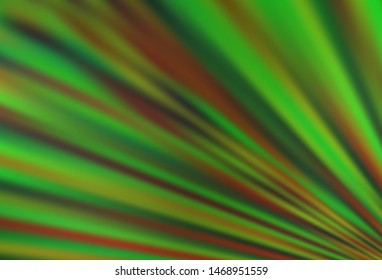 Light Green vector backdrop with long lines. Glitter abstract illustration with colored sticks. Smart design for your business advert.