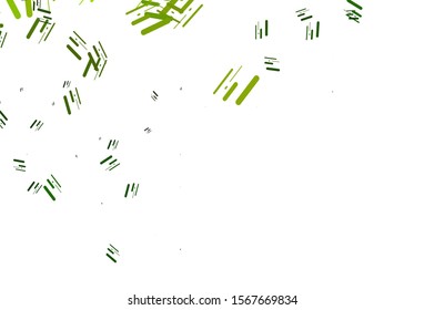 Light Green vector backdrop with long lines. Modern geometrical abstract illustration with staves. Pattern for business booklets, leaflets.