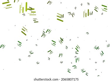 Light Green vector backdrop with long lines. Decorative shining illustration with lines on abstract template. Best design for your ad, poster, banner.