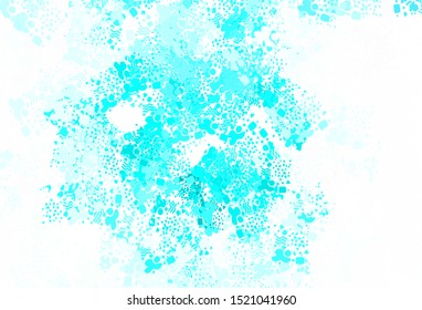 Light Green vector backdrop with memphis shapes. Colorful chaotic forms with gradient in modern style. Background for a cell phone.