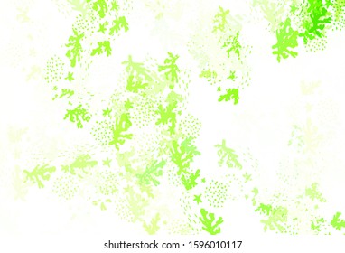 Light Green vector backdrop with memphis shapes. Illustration with colorful gradient shapes in abstract style. Elegant design for wallpapers.