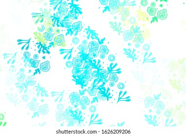 Light Green vector backdrop with memphis shapes. Simple colorful illustration with abstract gradient shapes. Best smart design for your business.