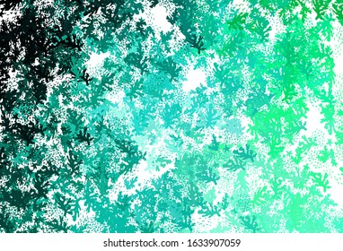 Light Green vector backdrop with memphis shapes. Decorative design in abstract style with random forms. Modern design for your business card.