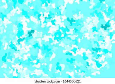 Light Green vector backdrop with memphis shapes. Colorful chaotic forms with gradient in modern style. Background for a cell phone.